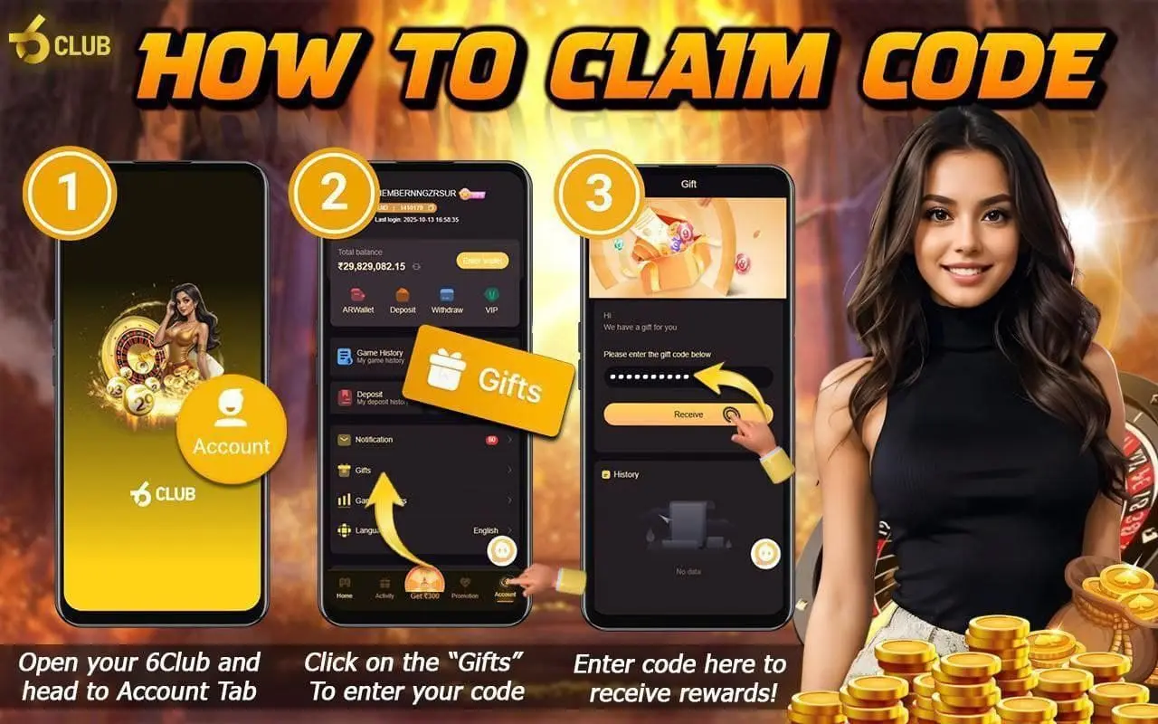 6 Club Welcome Bonus, Gift Codes and Reward Programs